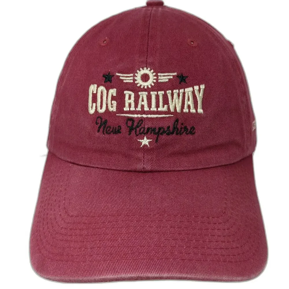 Fahrenheit Baseball Cap Red One Size Cog Railway New Hampshire Elevation Hat
